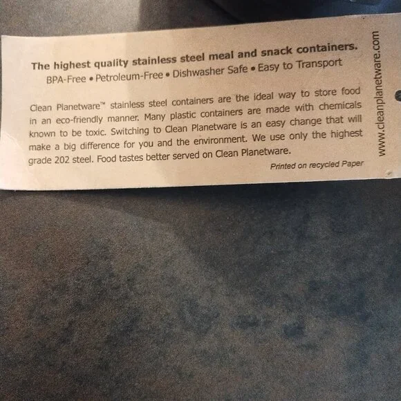 Clean Planetware 2 layer stainless steel lunch box. NWT - Picture 4 of 4